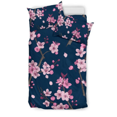 Sakura Cherry Blossom Duvet Cover Bedding Set - Payfisia