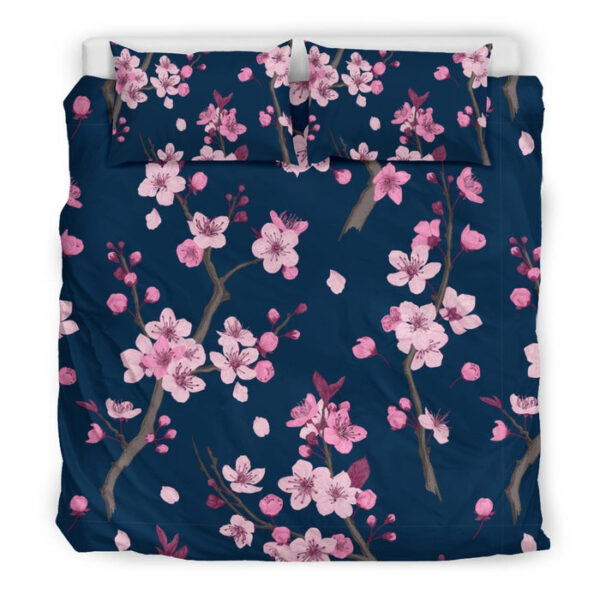 Sakura Cherry Blossom Duvet Cover Bedding Set - Payfisia