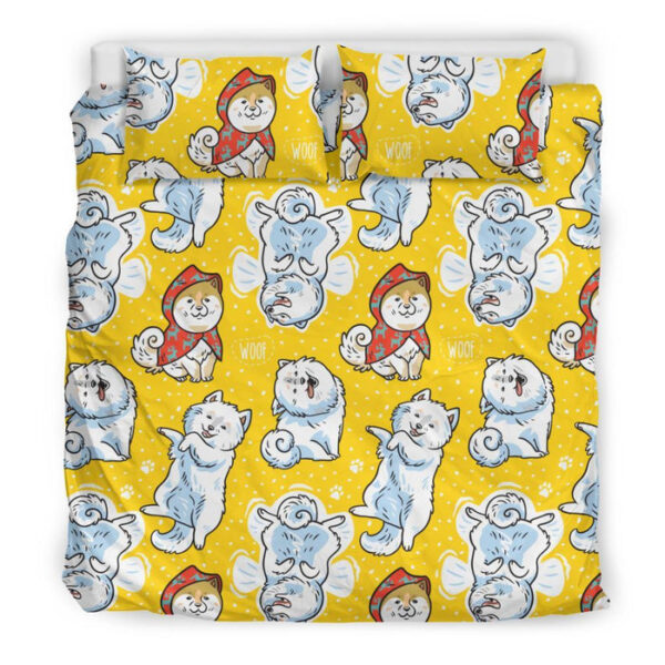 Somoyed Dog Pattern Print Duvet Cover Bedding Set - Payfisia