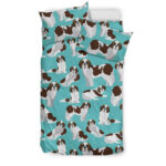 St Bernard Blue Pattern Print Duvet Cover Bedding Set - Payfisia