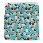St Bernard Blue Pattern Print Duvet Cover Bedding Set - Payfisia
