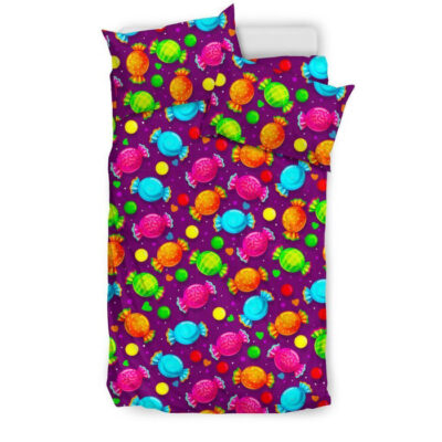 Toffee Candy Pattern Print Duvet Cover Bedding Set - Payfisia