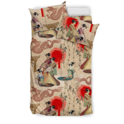 Tokyo Japanese Pattern Print Duvet Cover Bedding Set - Payfisia