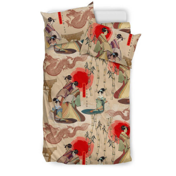 Tokyo Japanese Pattern Print Duvet Cover Bedding Set - Payfisia