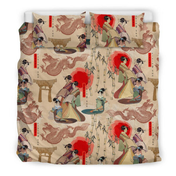 Tokyo Japanese Pattern Print Duvet Cover Bedding Set - Payfisia