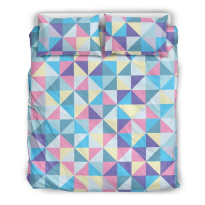 Triangle Print Pattern Duvet Cover Bedding Set - Payfisia