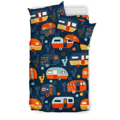 Van Camper Pattern Print Duvet Cover Bedding Set - Payfisia