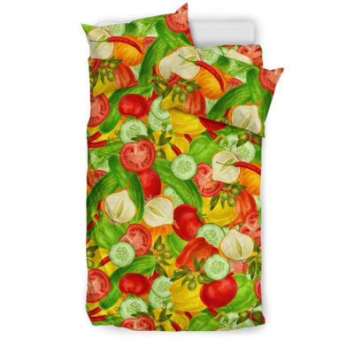 Vegan Colorful Pattern Print Duvet Cover Bedding Set - Payfisia