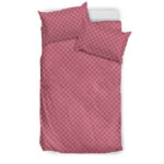 Waffle Pink Pattern Print Duvet Cover Bedding Set - Payfisia