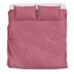 Waffle Pink Pattern Print Duvet Cover Bedding Set - Payfisia
