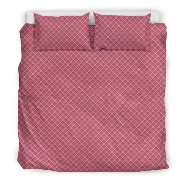 Waffle Pink Pattern Print Duvet Cover Bedding Set - Payfisia