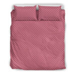 Waffle Pink Pattern Print Duvet Cover Bedding Set - Payfisia