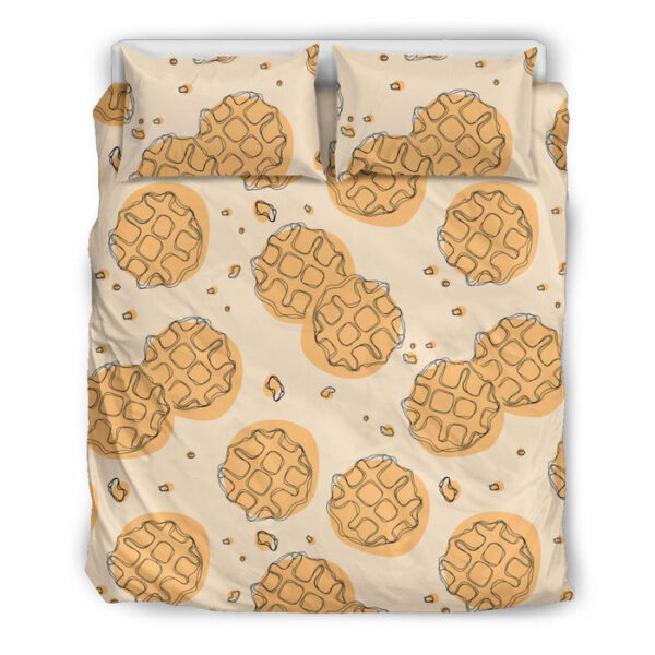 Waffle Print Pattern Duvet Cover Bedding Set - Payfisia