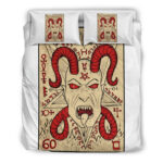 Witch Wiccan Gothic Pagan Satanic Pattern Print Duvet Cover Bedding Set - Payfisia