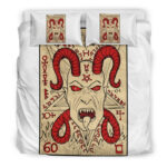 Witch Wiccan Gothic Pagan Satanic Pattern Print Duvet Cover Bedding Set - Payfisia