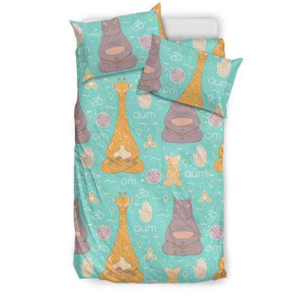 Yoga Meditation Pattern Print Duvet Cover Bedding Set - Payfisia