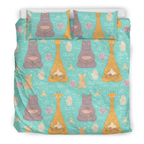 Yoga Meditation Pattern Print Duvet Cover Bedding Set - Payfisia