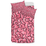 Zombie Brain Halloween Pattern Print Duvet Cover Bedding Set - Payfisia