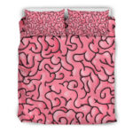 Zombie Brain Halloween Pattern Print Duvet Cover Bedding Set - Payfisia