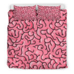 Zombie Brain Halloween Pattern Print Duvet Cover Bedding Set - Payfisia