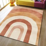 Rainbow Square Kid’s Rug - Washable & Non-Slip Nursery Carpet